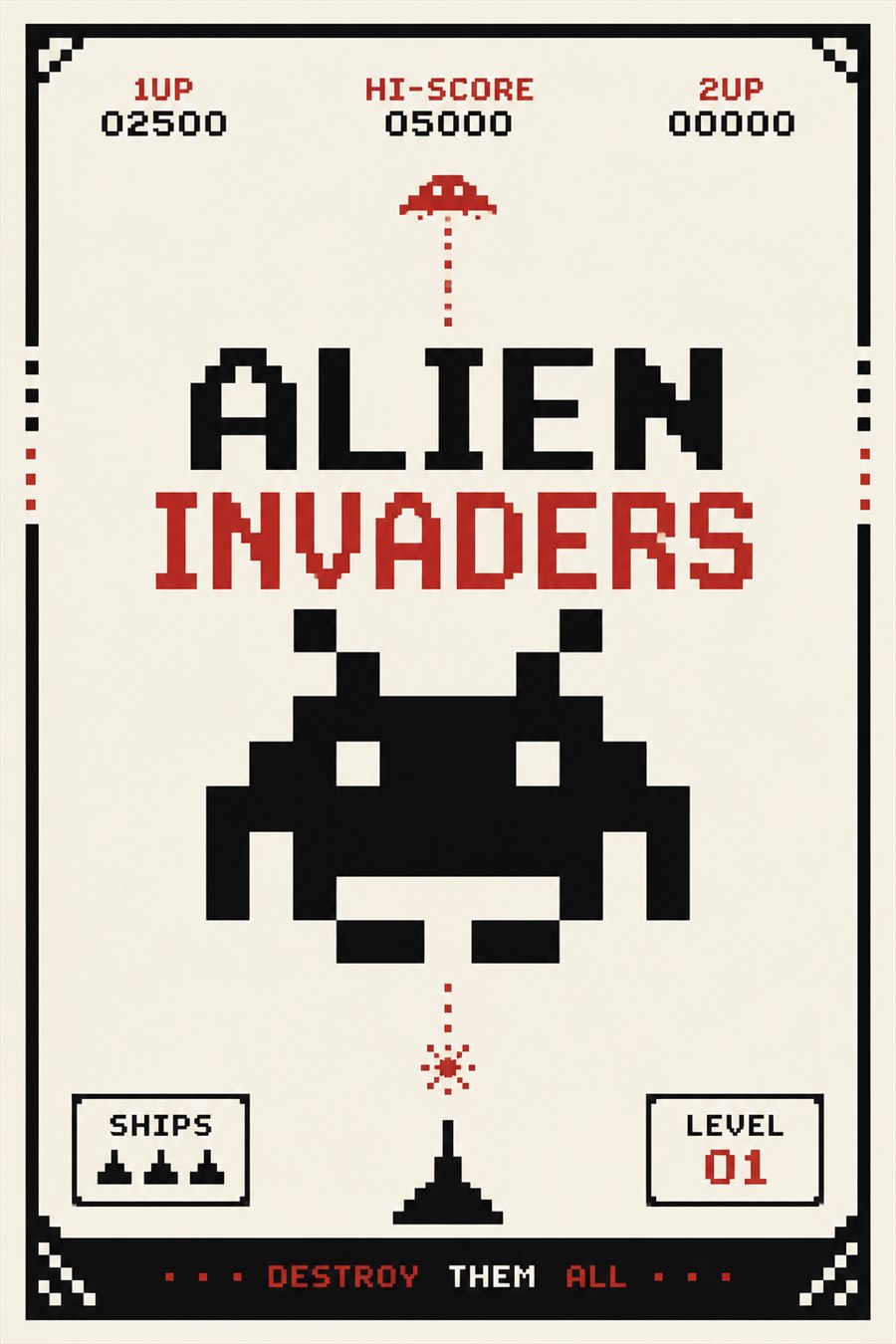 Cartel de Alien Invaders