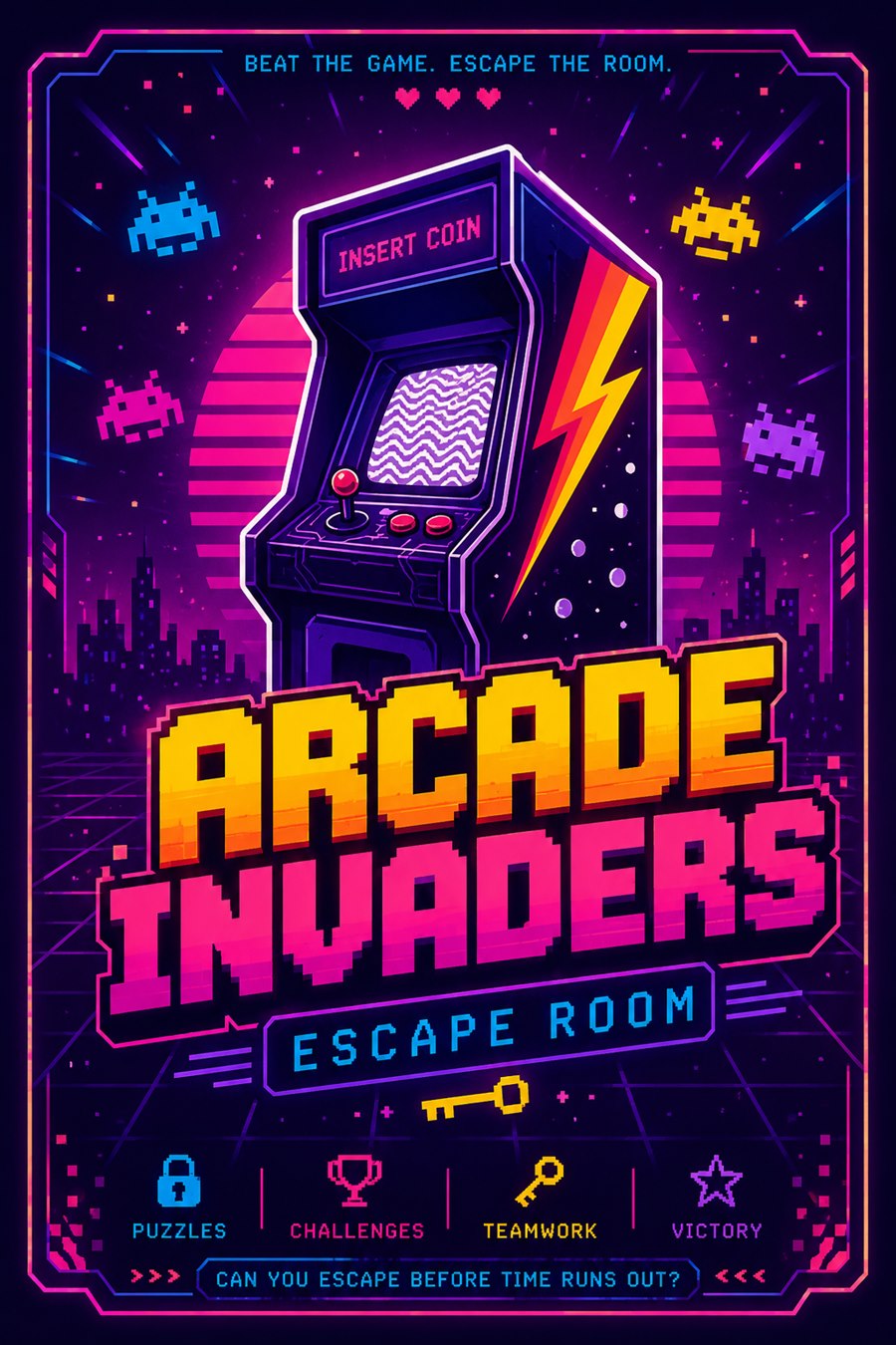 Cartel de Arcade Invaders
