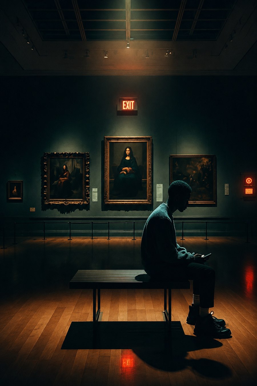 Cartel de Atrapado en el Museo